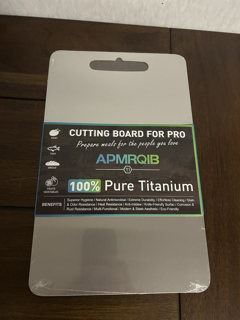 APMRQIB Pure Titanium Cutting Board 12.5" x 8" Metal Chopping Board Dishwasher